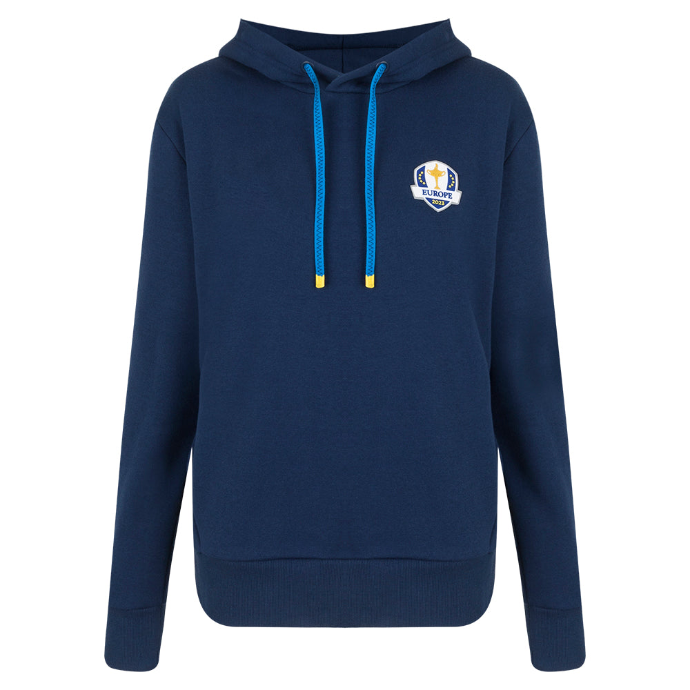 2023 Ryder Cup Official European Fanwear Women&#39;s Navy Hoodie Front