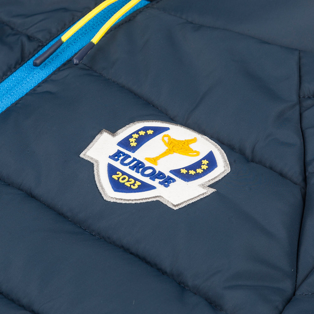 2023 Ryder Cup Official European Fanwear Youth Padded Jacket - Badge Close-up