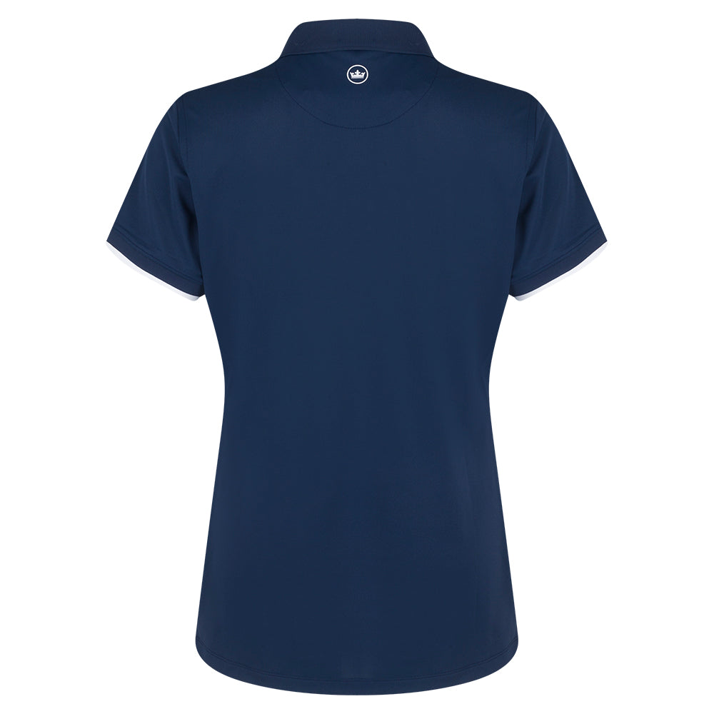 2023 Ryder Cup Peter Millar Women&#39;s Navy Whitworth Mesh Polo Shirt - Back