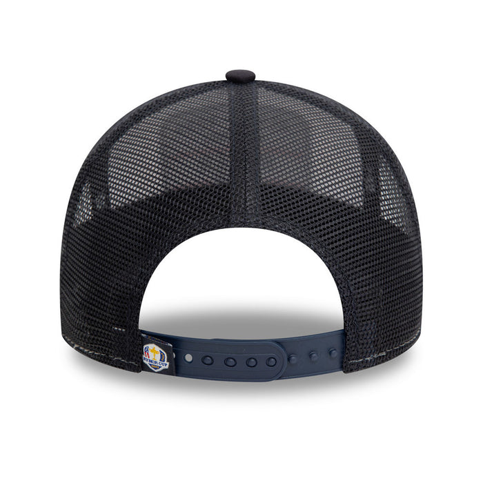 2025 Ryder Cup New Era E-Frame Trucker Black/White Cap