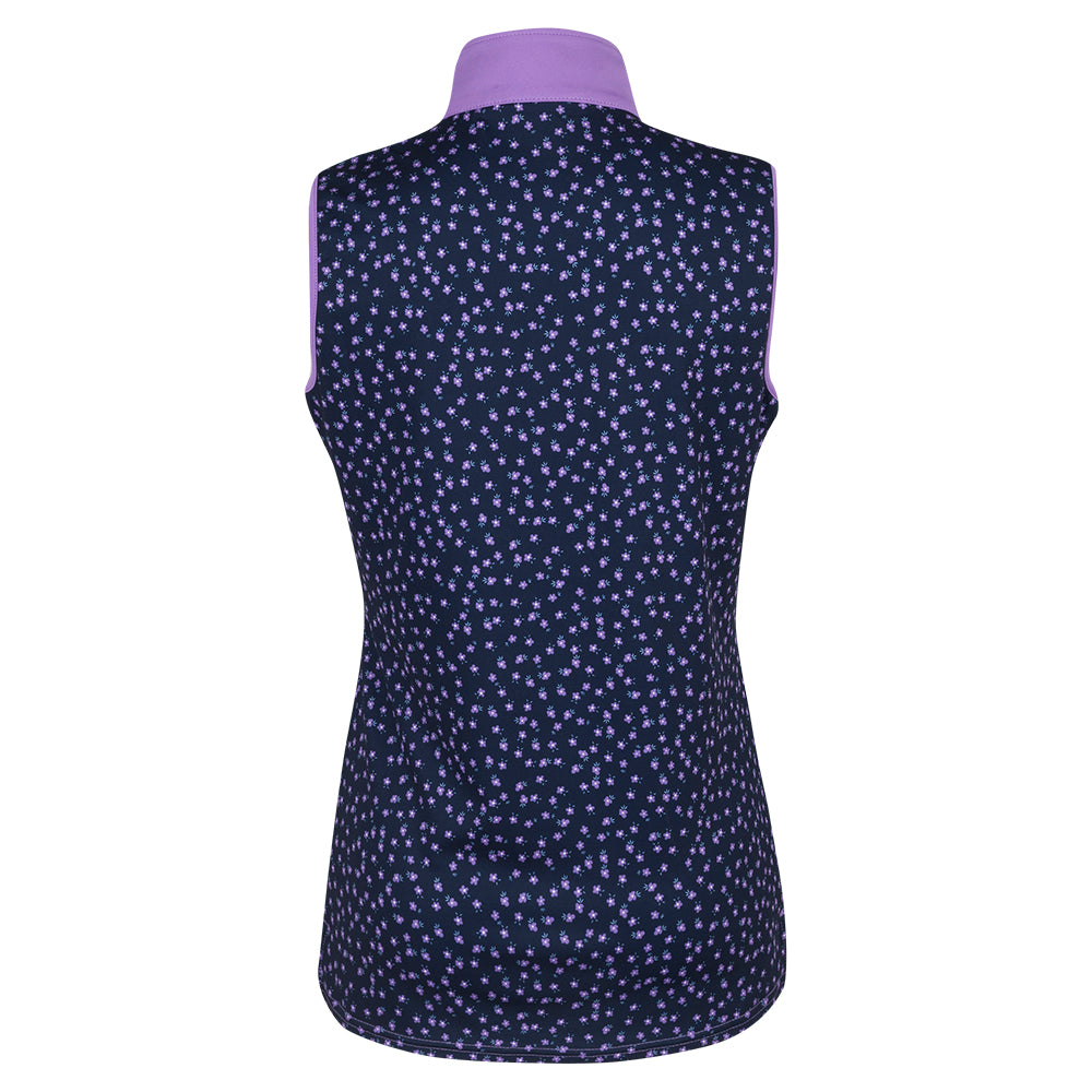 2023 Ryder Cup Glenmuir Women&#39;s Purple Frankie Sleeveless Polo Shirt - Back