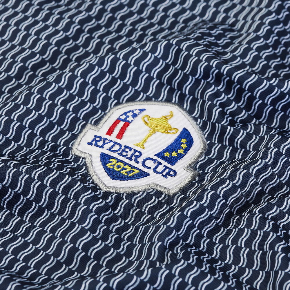 2027 Ryder Cup FootJoy Men's Navy Pattern Polo Shirt