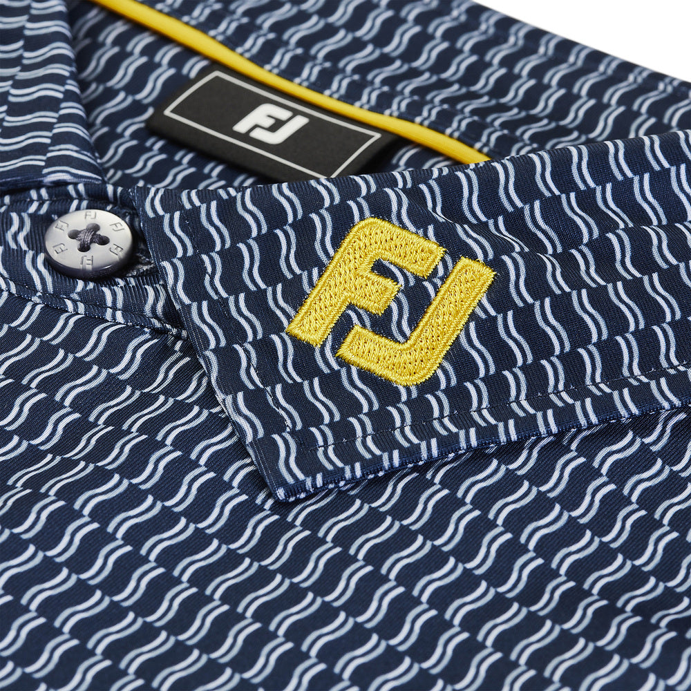 2027 Ryder Cup FootJoy Men's Navy Pattern Polo Shirt