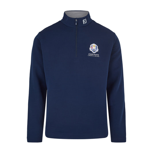 2027 Ryder Cup FootJoy Men's Navy Waffle Midlayer