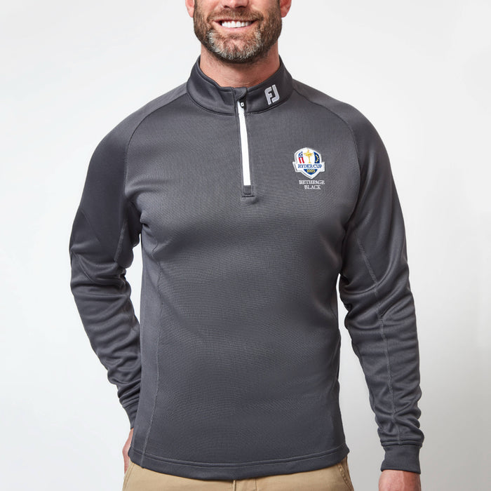 2025 Ryder Cup FootJoy Men's Charcoal 1/4 Zip Mid Layer Model