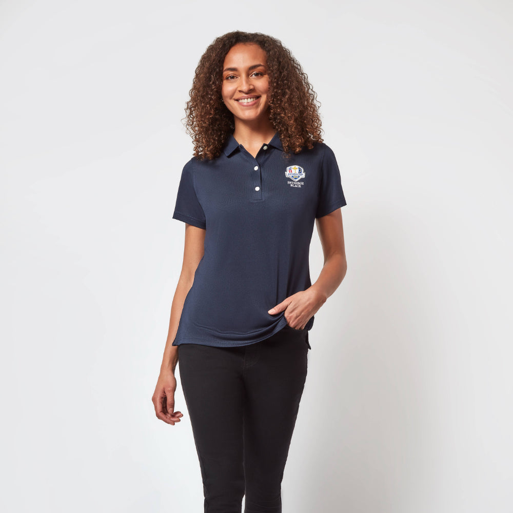 2025 Ryder Cup FootJoy Women&#39;s Navy Polo