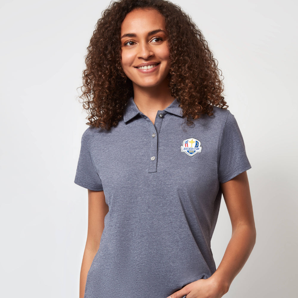 2025 Ryder Cup FootJoy Women's Heather Navy Polo Model