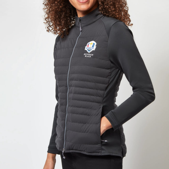 2025 Ryder Cup Peter Millar Women's Black Hybrid Jacket Model