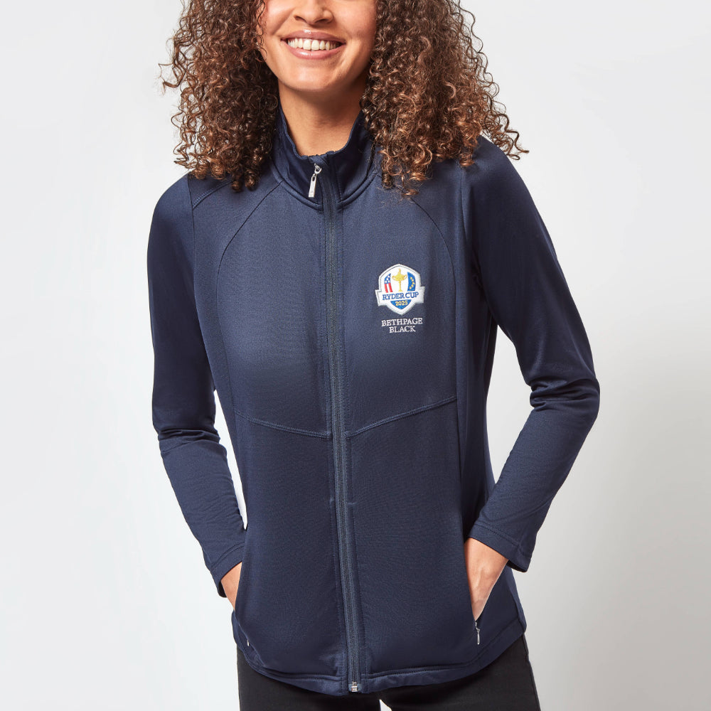 2025 Ryder Cup Glenmuir Women's Indy Navy Mid Layer Model
