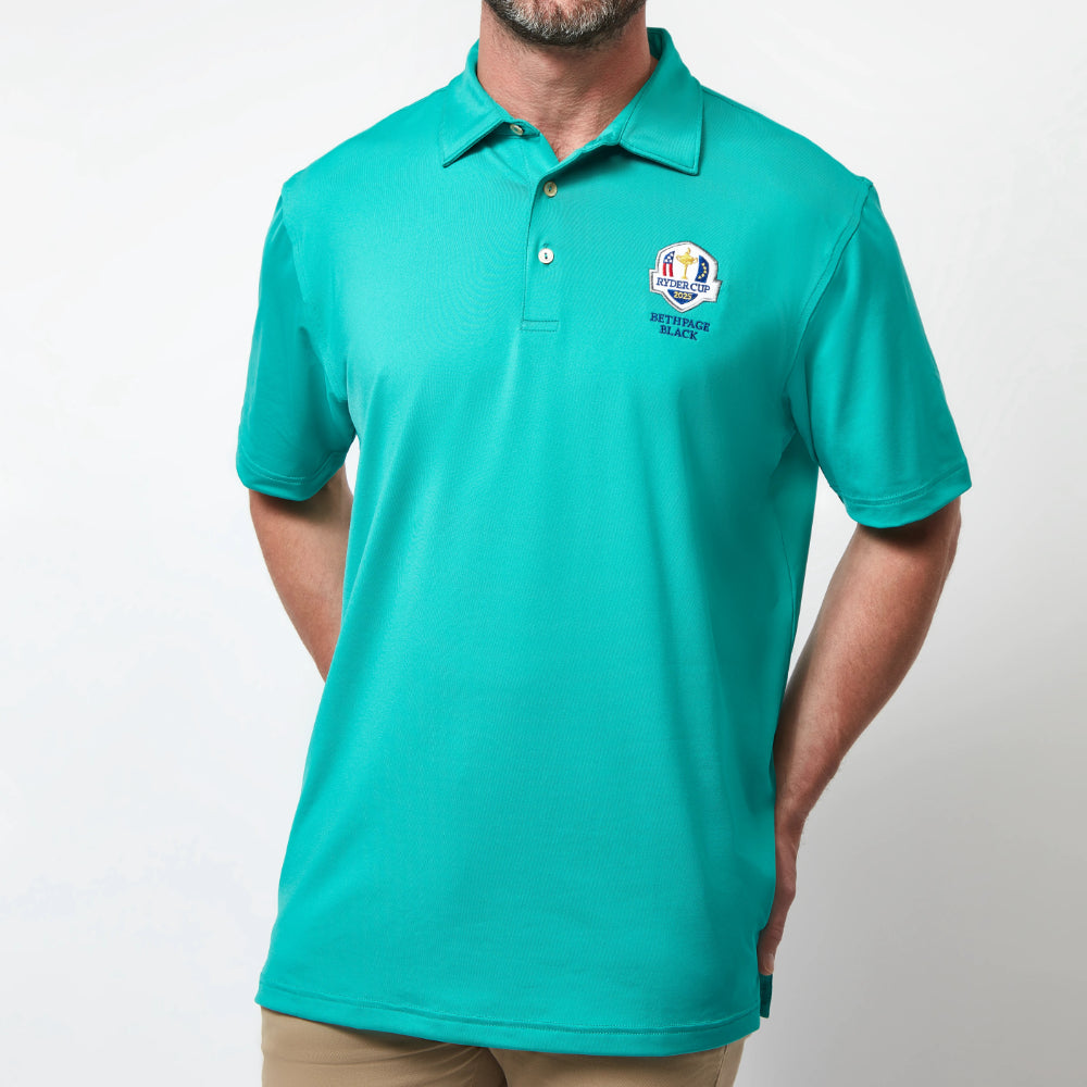 2025 Ryder Cup Peter Millar Men's Green Polo Shirt Model