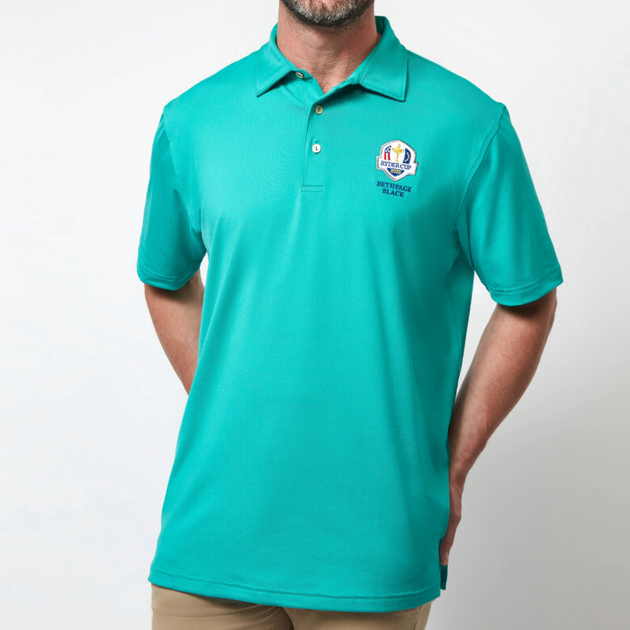 2025 Ryder Cup Peter Millar Men's Green Polo Shirt Model