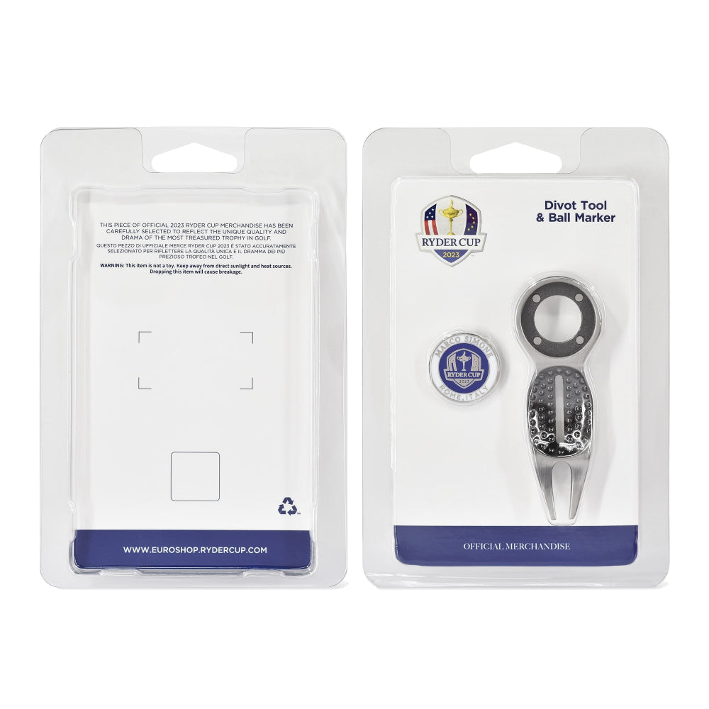 2023 Ryder Cup PRG Divot Tool and Ball Marker Gift Box Packaged