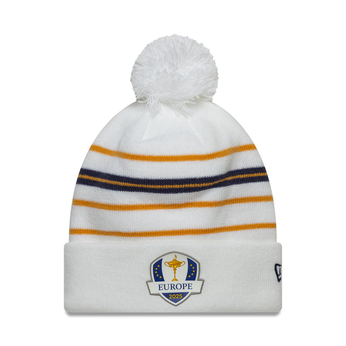 2025 Ryder Cup New Era Europe Sunday Cuff White Beanie