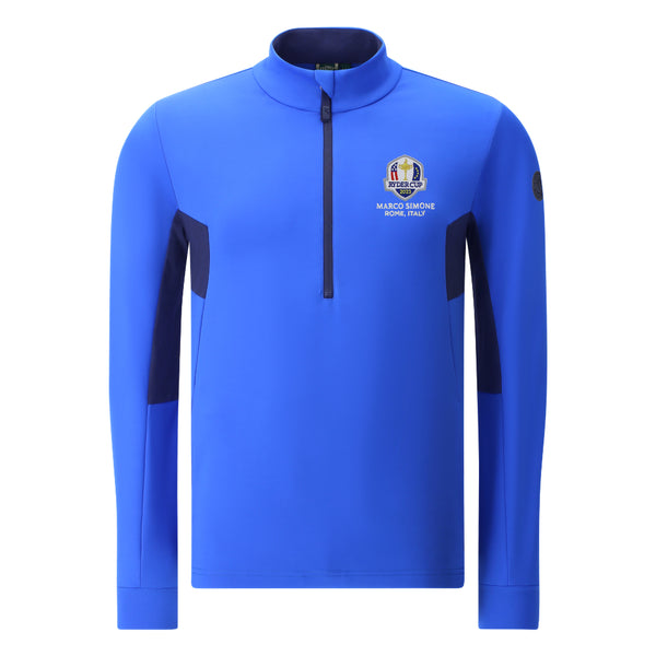 2023 Ryder Cup Chervò Mens Royal Blue 14 Zip Mid Layer The Official European Ryder Cup Shop 4247