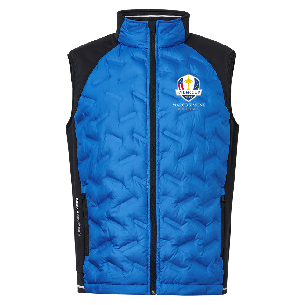 2023 Ryder Cup Abacus Men's Blue Grove Hybrid Vest Front