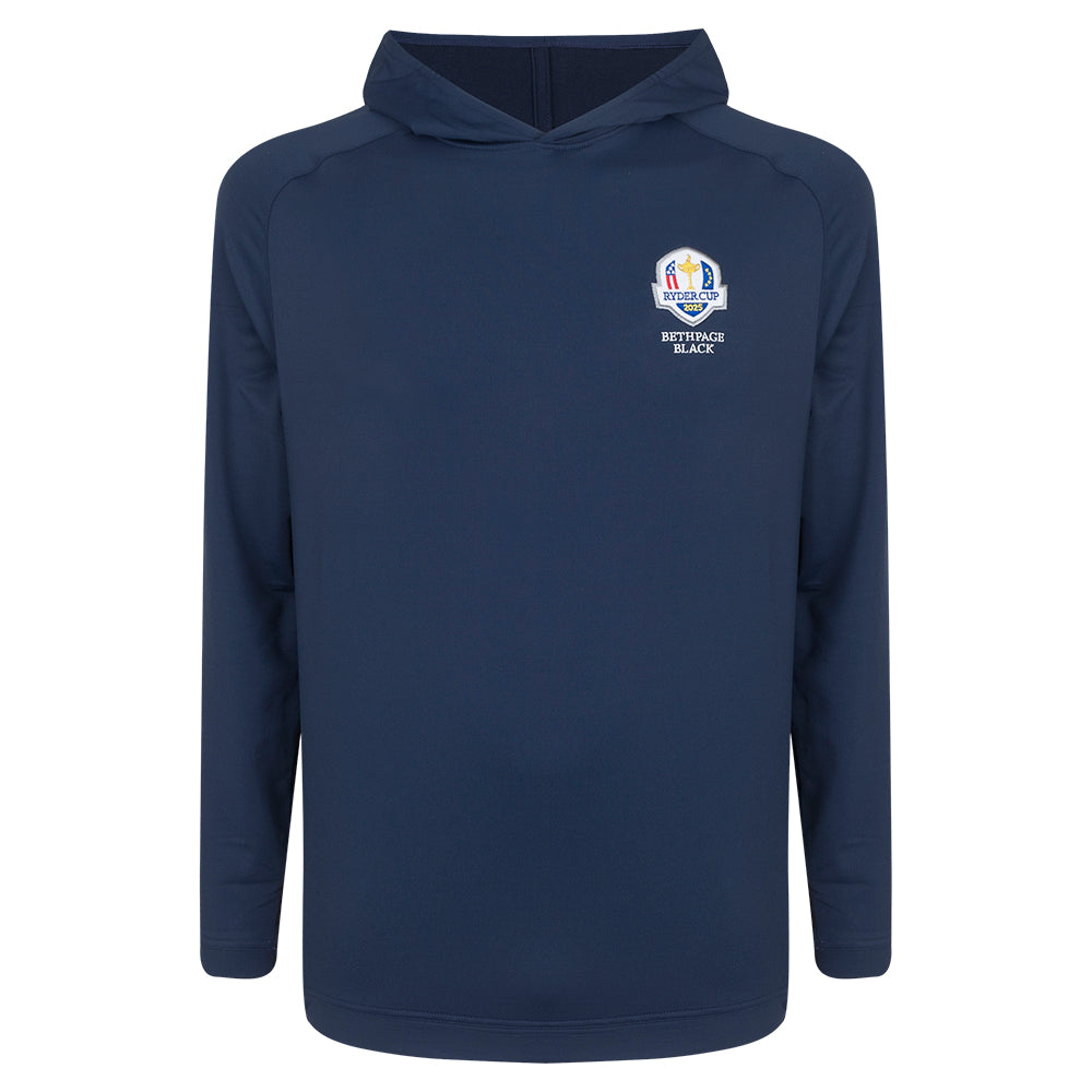 2025 Ryder Cup Peter Millar Men's Navy Pine Performance Hoodie Front