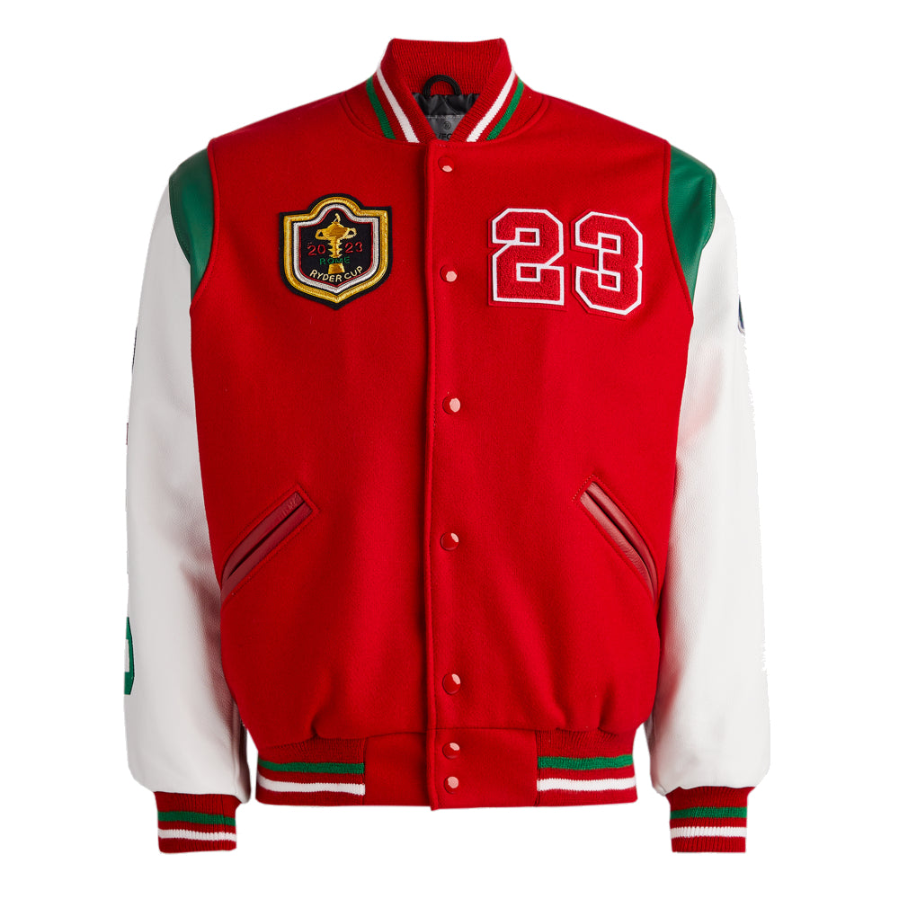 2023 Ryder Cup G/FORE Men&#39;s Retro Letterman Jacket Front