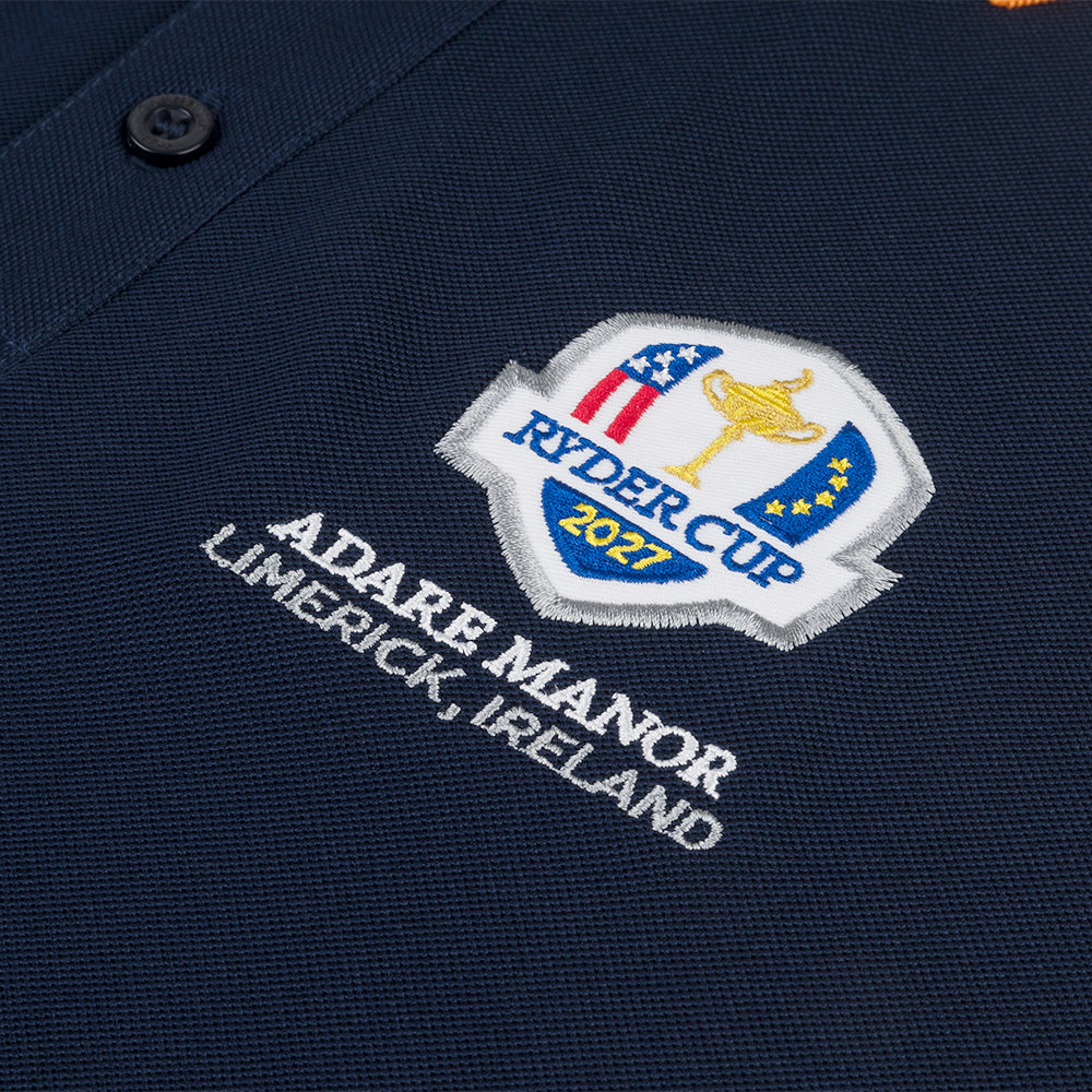 2027 Ryder Cup Glenmuir Men's Navy Irish Flag Tipped Polo Shirt