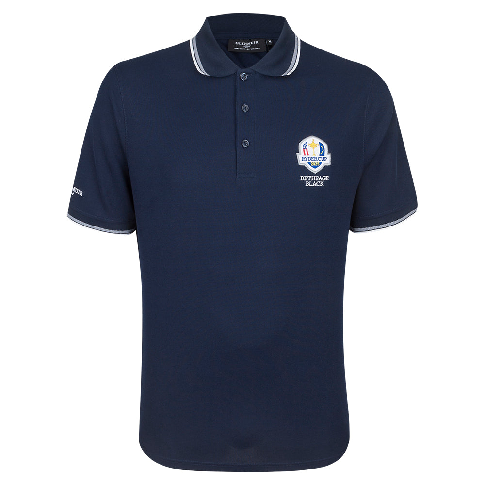 2025 Ryder Cup Glenmuir Men&#39;s Ethan Navy Polo Front