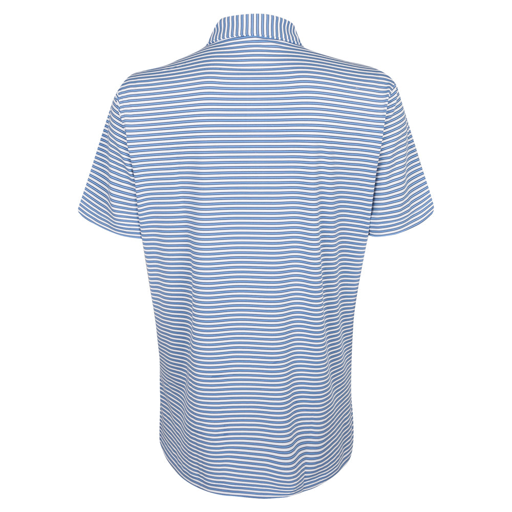 2025 Ryder Cup Peter Millar Men's Blue Hogan Striped Polo Shirt Back