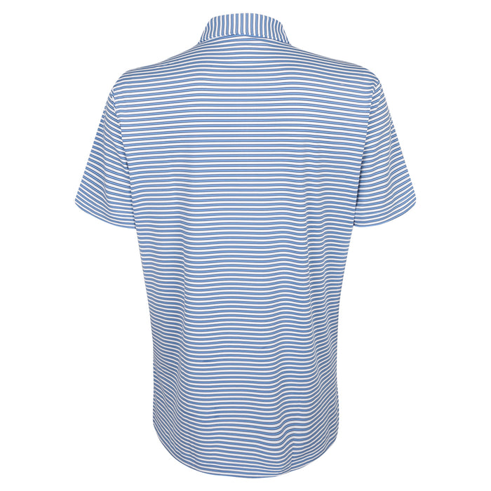 2025 Ryder Cup Peter Millar Men's Blue Hogan Striped Polo Shirt Back