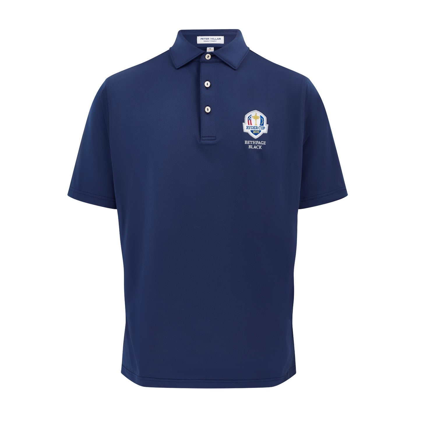 2025 Ryder Cup Peter Millar Men's Navy Performance Jersey Polo Shirt