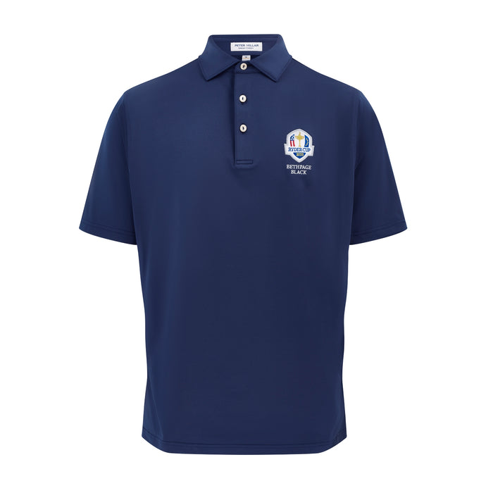 2025 Ryder Cup Peter Millar Men's Navy Performance Jersey Polo Shirt