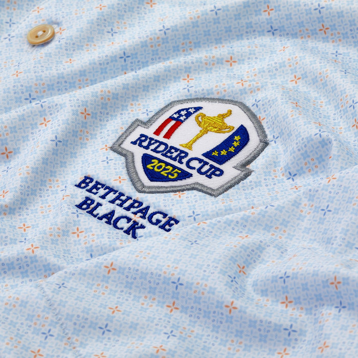 2025 Ryder Cup Peter Millar Men's Castellina Pattern White Polo Shirt