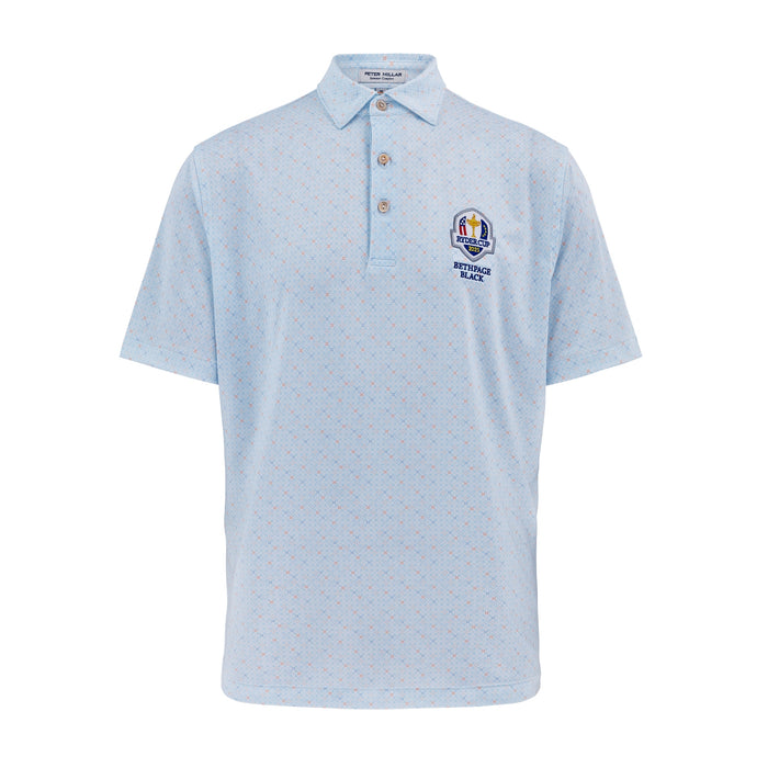 2025 Ryder Cup Peter Millar Men's Castellina Pattern White Polo Shirt