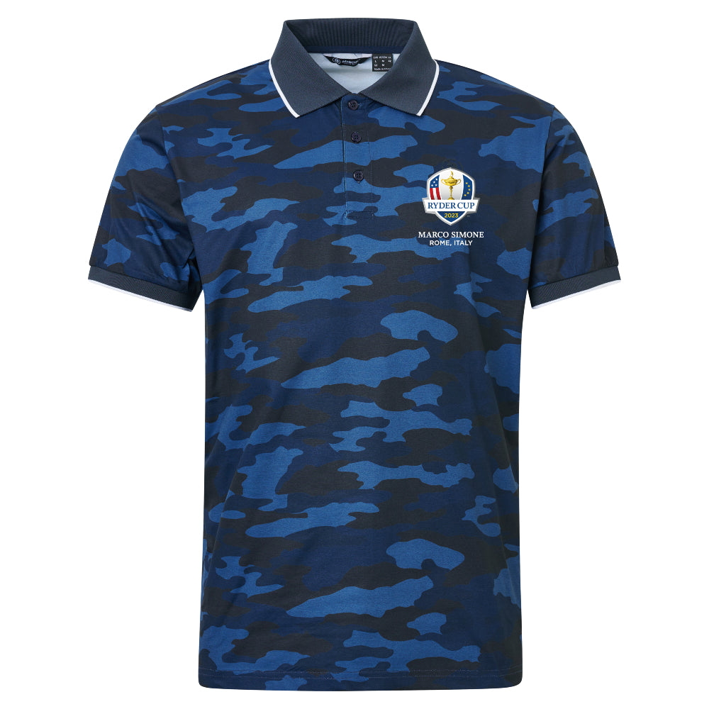 2023 Ryder Cup Abacus Men's Navy Nairn Polo Front