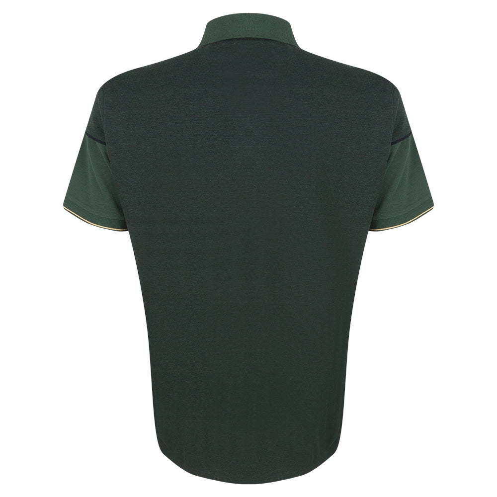 2023 Ryder Cup Men&#39;s Trophy Green Tipped Collar Polo Shirt Back