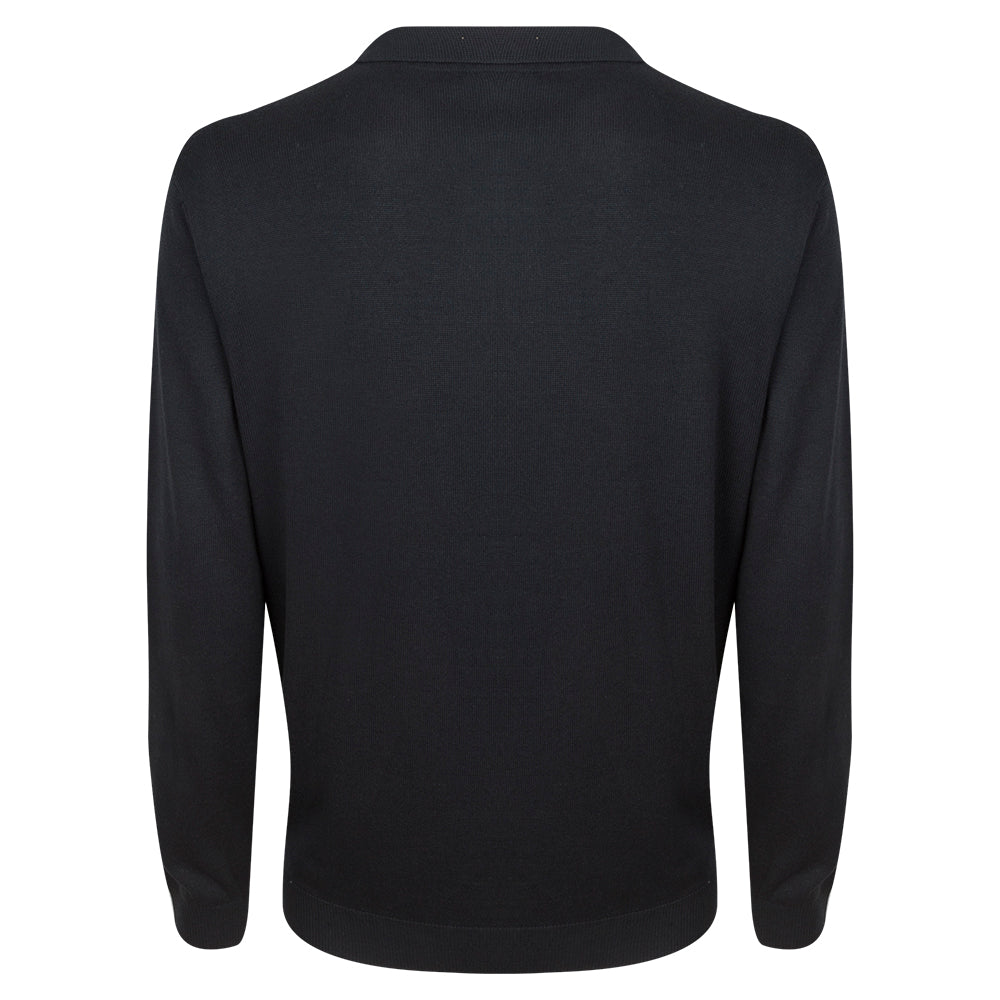 2023 Ryder Cup Men&#39;s Trophy Black Long Sleeve Polo Shirt Back