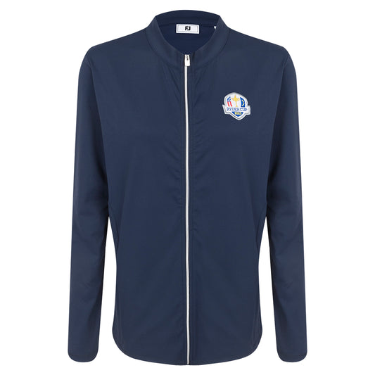 2025 Ryder Cup FootJoy Women's Navy Full Zip Mid Layer Front