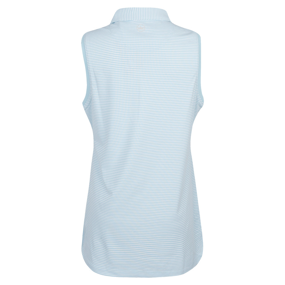 2027 Ryder Cup Peter Millar Women's Micro Striped Sleeveless Polo Shirt