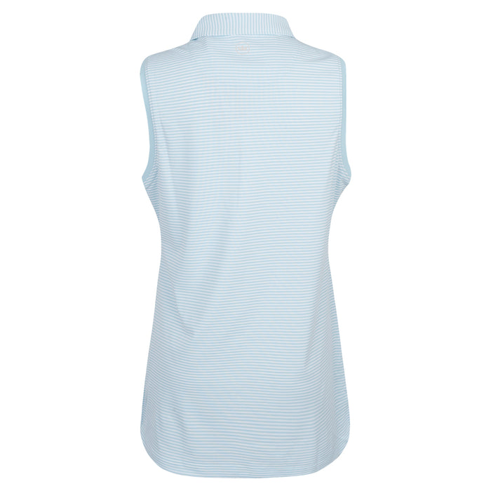 2027 Ryder Cup Peter Millar Women's Micro Striped Sleeveless Polo Shirt