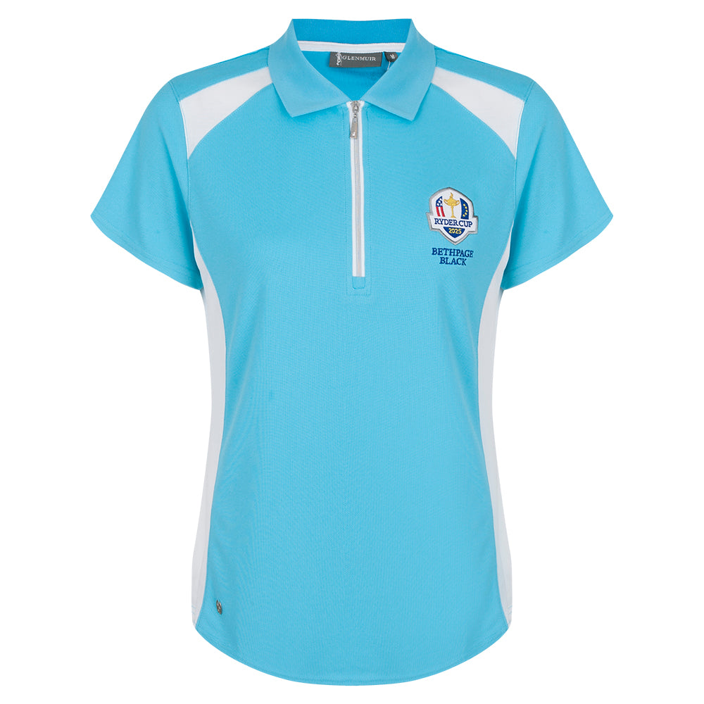 2025 Ryder Cup Glenmuir Women&#39;s Sandi Blue Polo Front