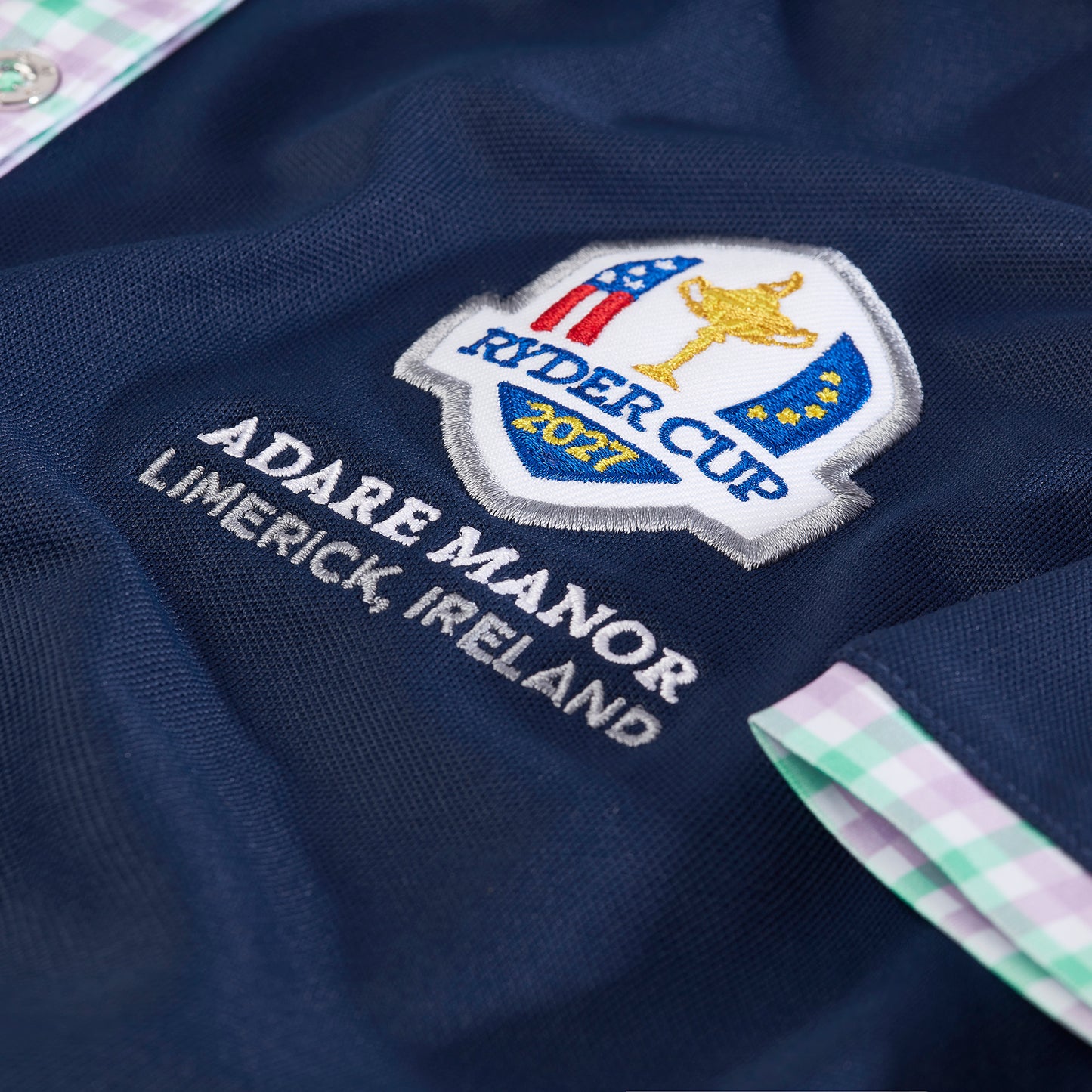2027 Ryder Cup FootJoy Women's Gingham Collar Polo Shirt