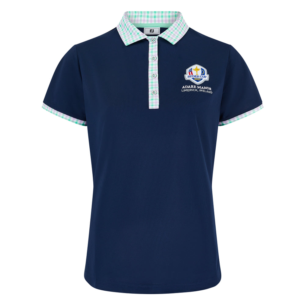 2027 Ryder Cup FootJoy Women's Gingham Collar Polo Shirt