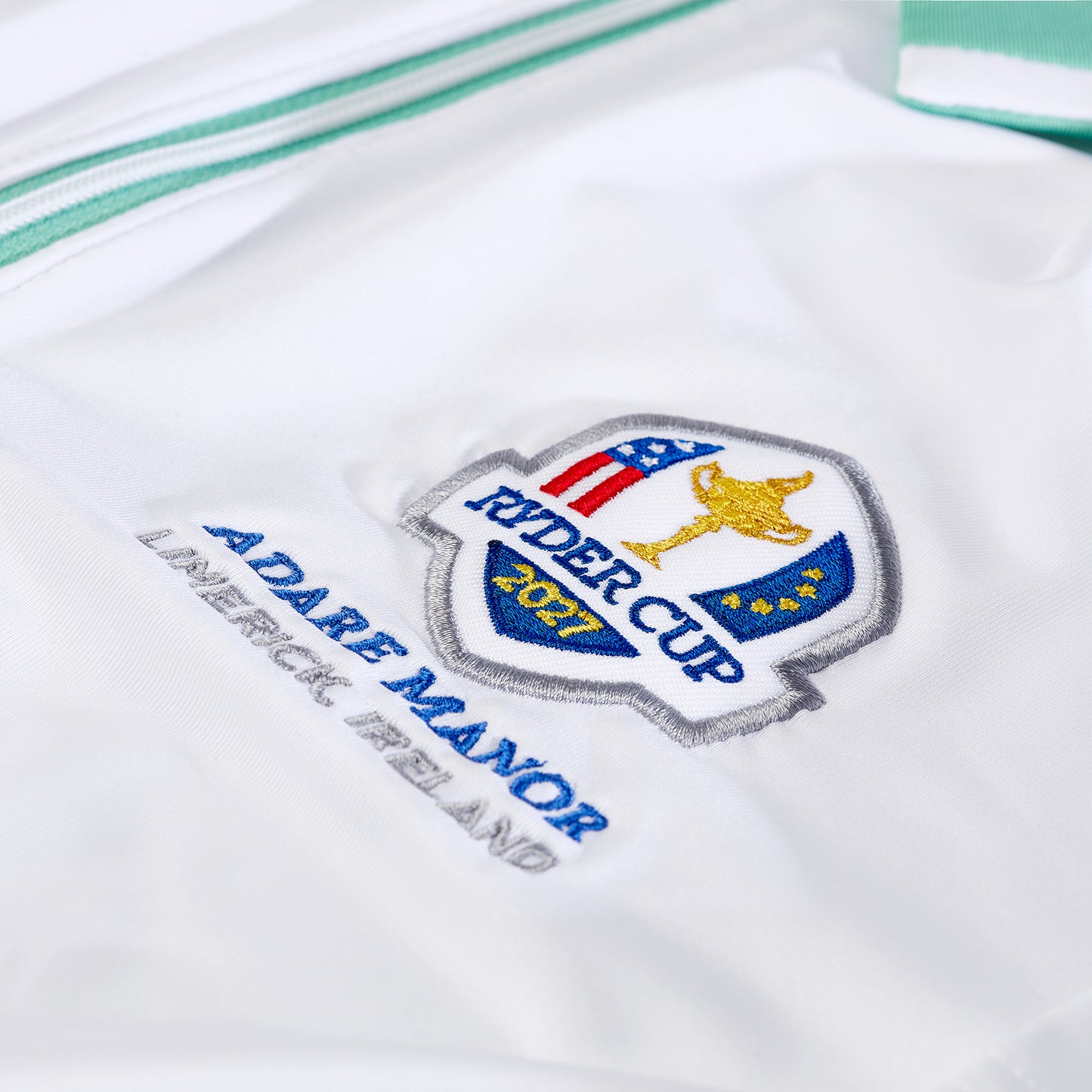 2027 Ryder Cup FootJoy Women's White Zipped Polo Shirt