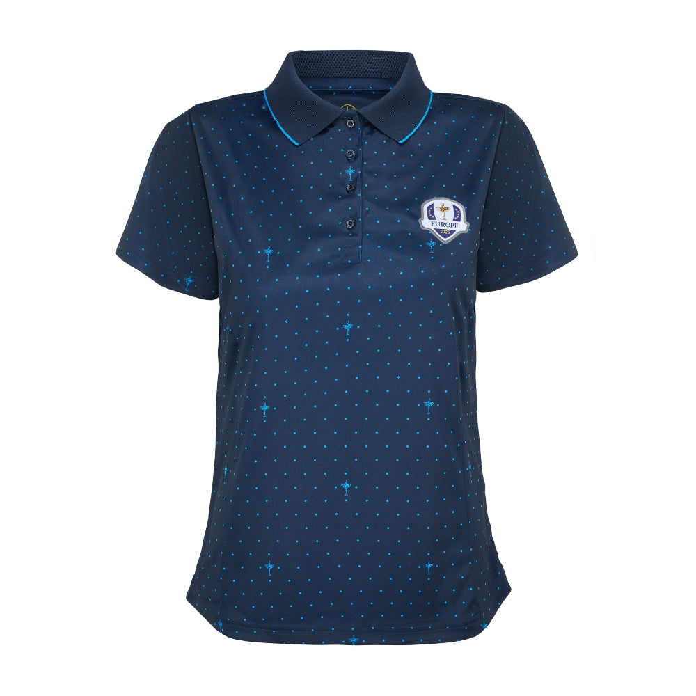 2025 Ryder Cup Fanwear Women's Trophy Print Polo Shirt