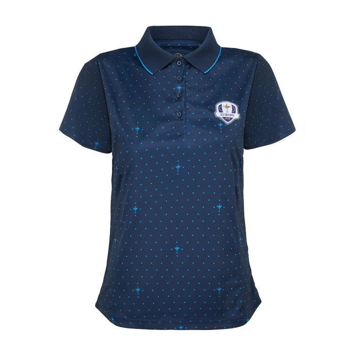 2025 Ryder Cup Fanwear Women's Trophy Print Polo Shirt