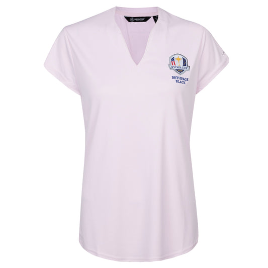 2025 Ryder Cup Abacus Women's Hammel Cup Sleeve Pink Polo Shirt