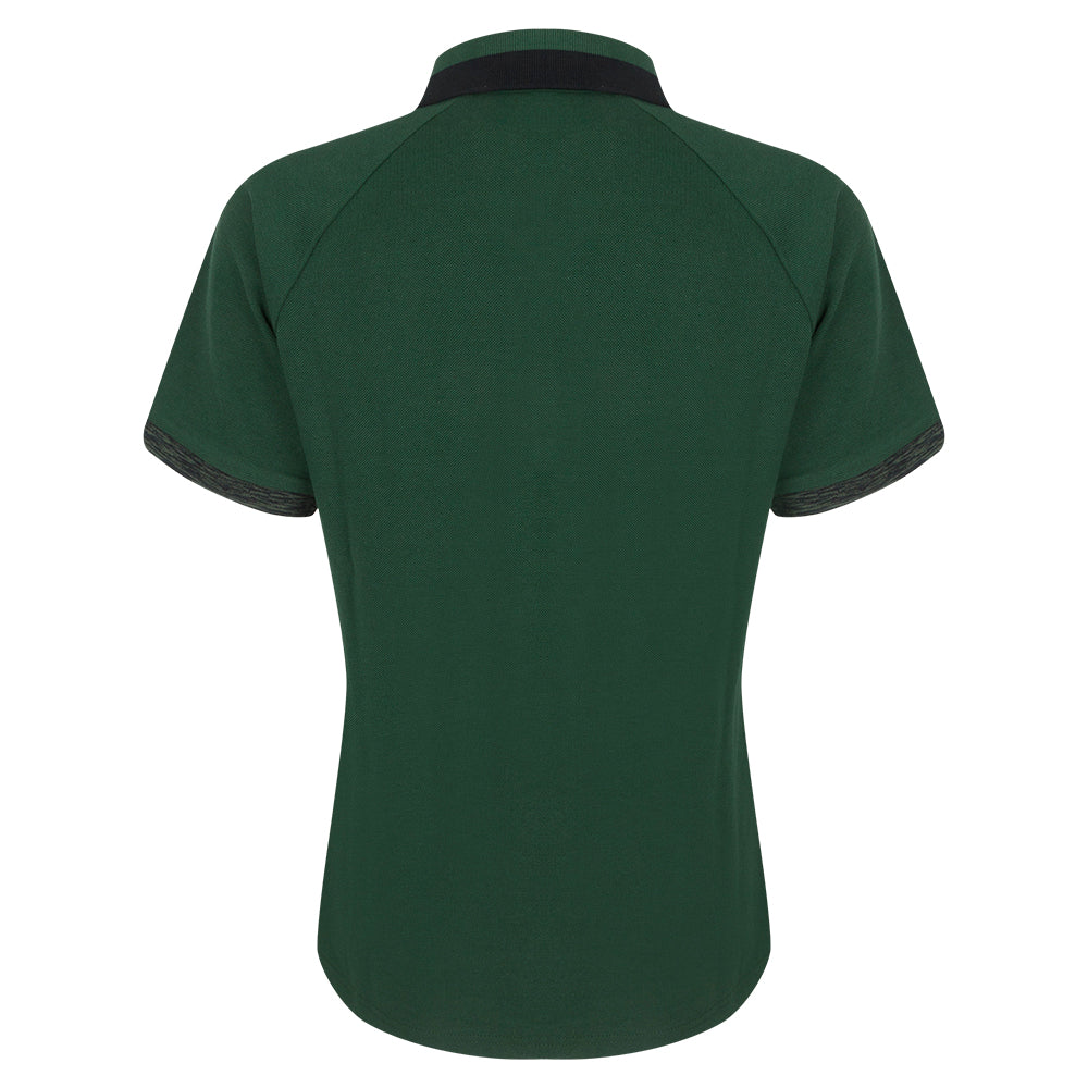 2023 Ryder Cup Women's Trophy Green Colour Block Collar Polo Shirt Front