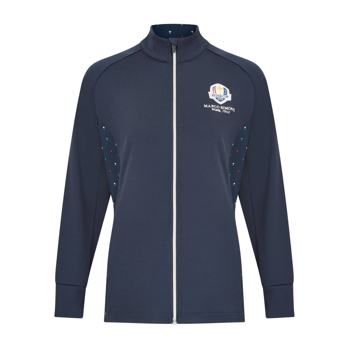 2023 Ryder Cup Rome Collection Women&#39;s Navy Full Zip Mid Layer - Front