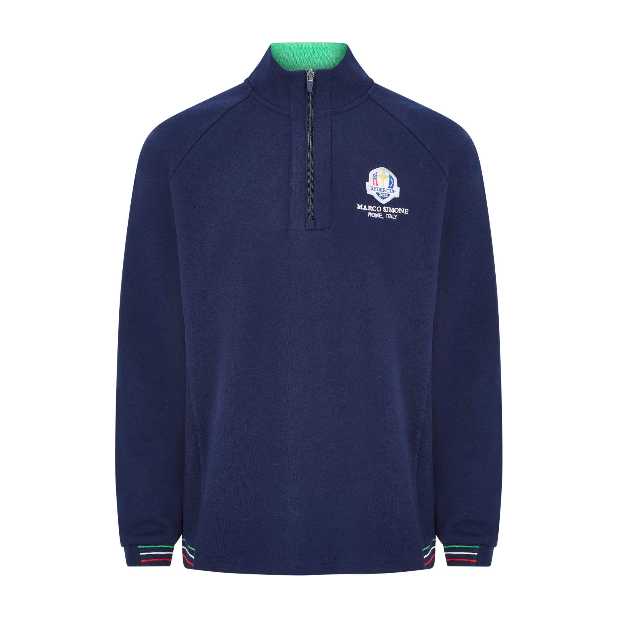 2023 Ryder Cup Rome Collection Youth Navy 1/4 Zip Mid Layer - Front