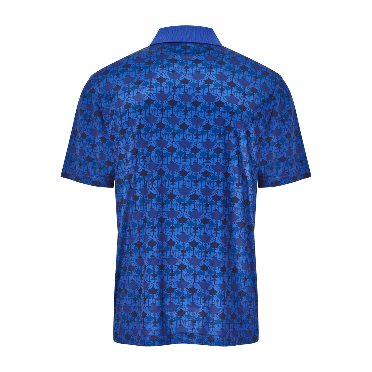 2023 Ryder Cup Rome Collection Men&#39;s Trophy Print Royal Blue Polo Shirt Back