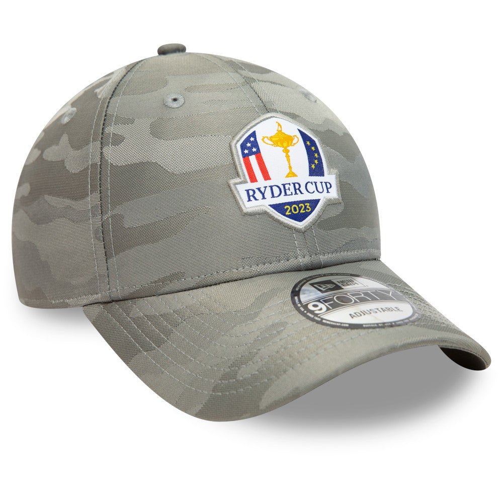 2023 Ryder Cup New Era 9FORTY Camo Cap - Grey - Front Right