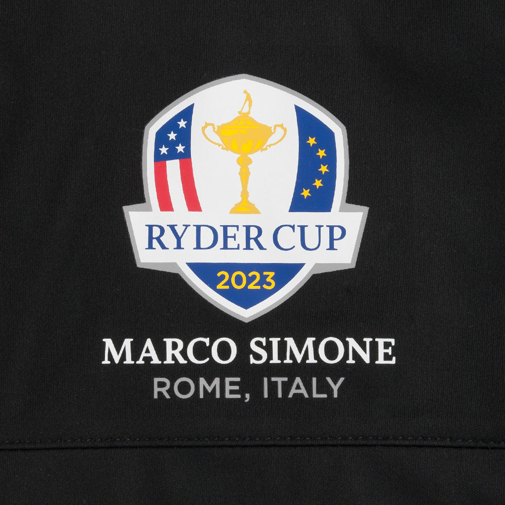 2023 Ryder Cup Abacus Men&#39;s Dornoch Softshell Hybrid Jacket - Black/Grey - Badge Close-up
