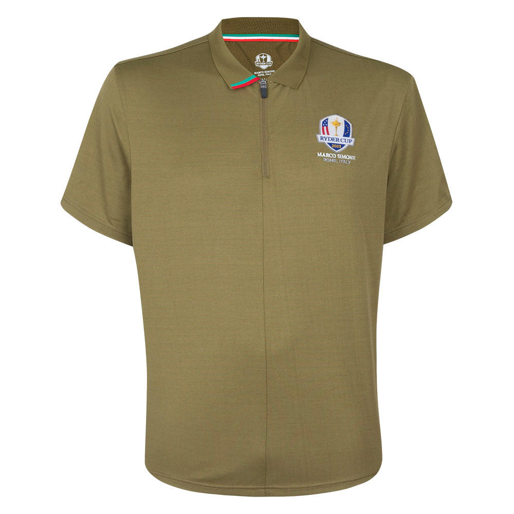 2023 Ryder Cup Rome Collection Men&#39;s Polo - Khaki - Front