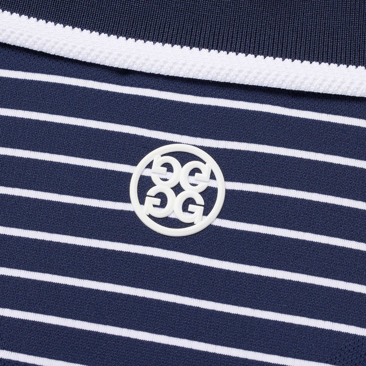 2023 Ryder Cup G/FORE Men&#39;s Striped Polo Shirt - Logo Close-up